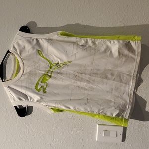 Green & White Puma Muscle Shirt